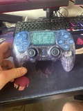 Miseriboards DualSense Edge custom two-tone translucent shell front view