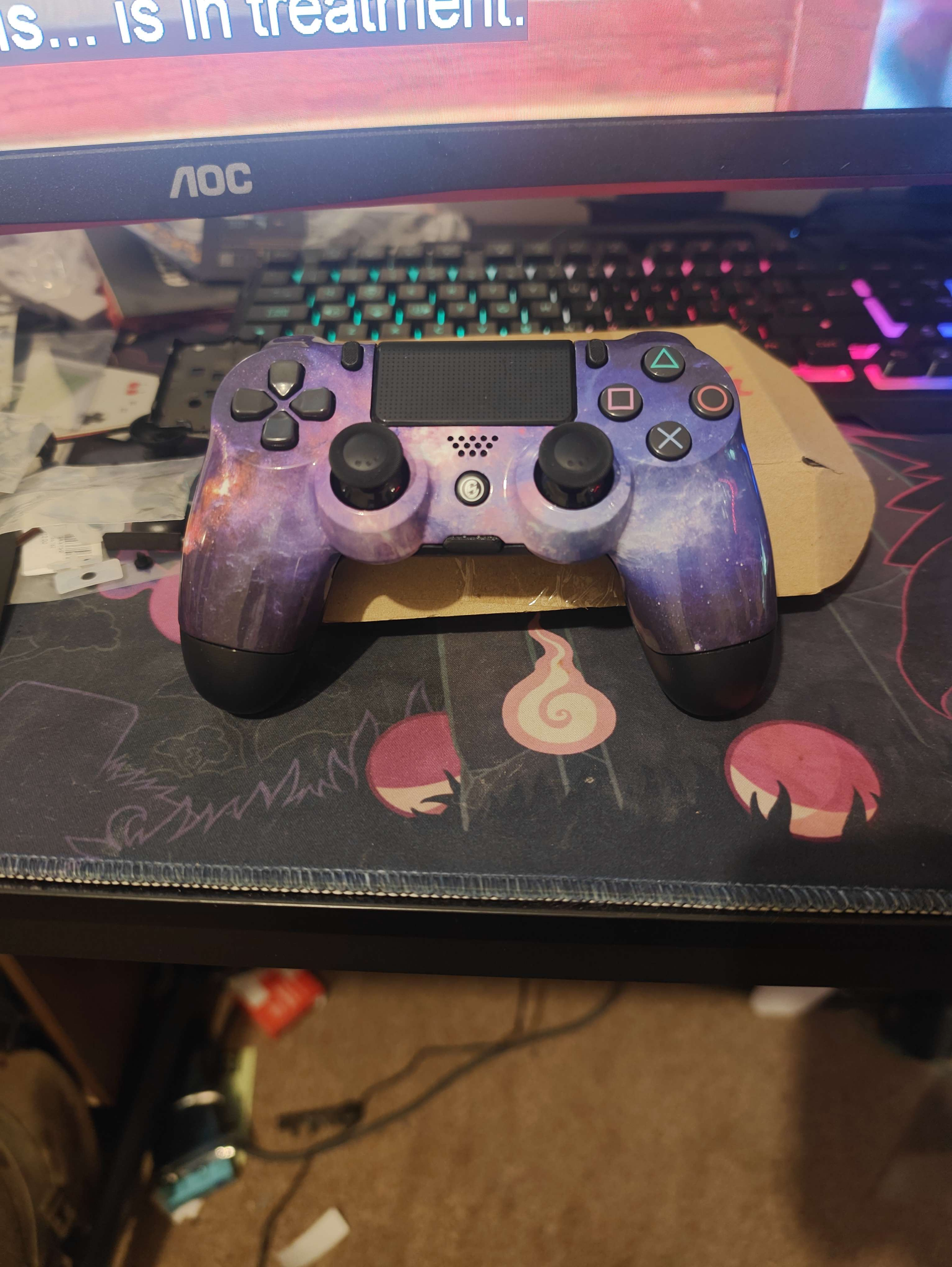 Miseriboards galaxy custom PS4 controller front