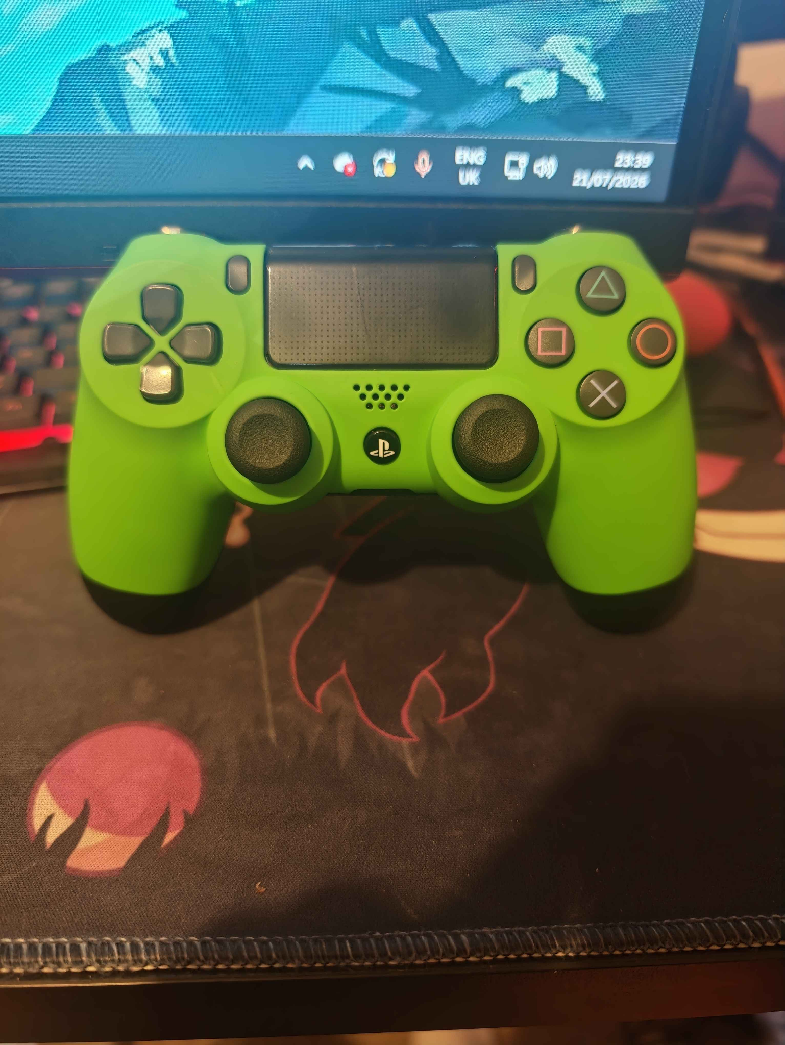 Miseriboards green and black custom controller front