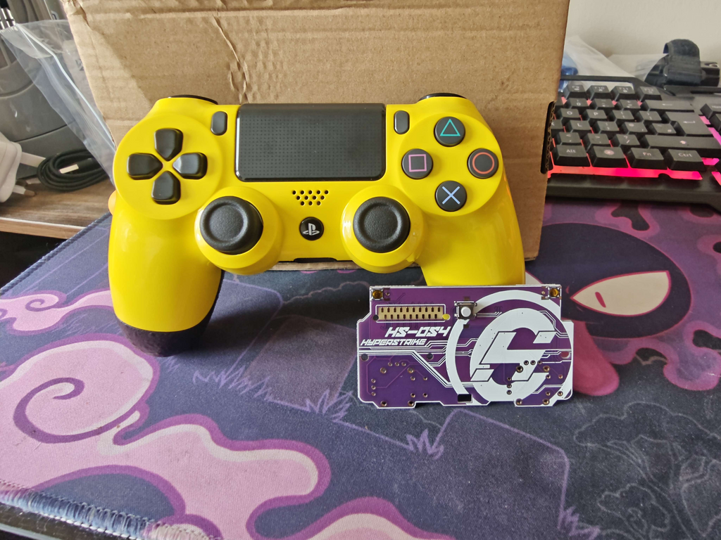 Miseriboards yellow HyperStrike custom controller alternate front