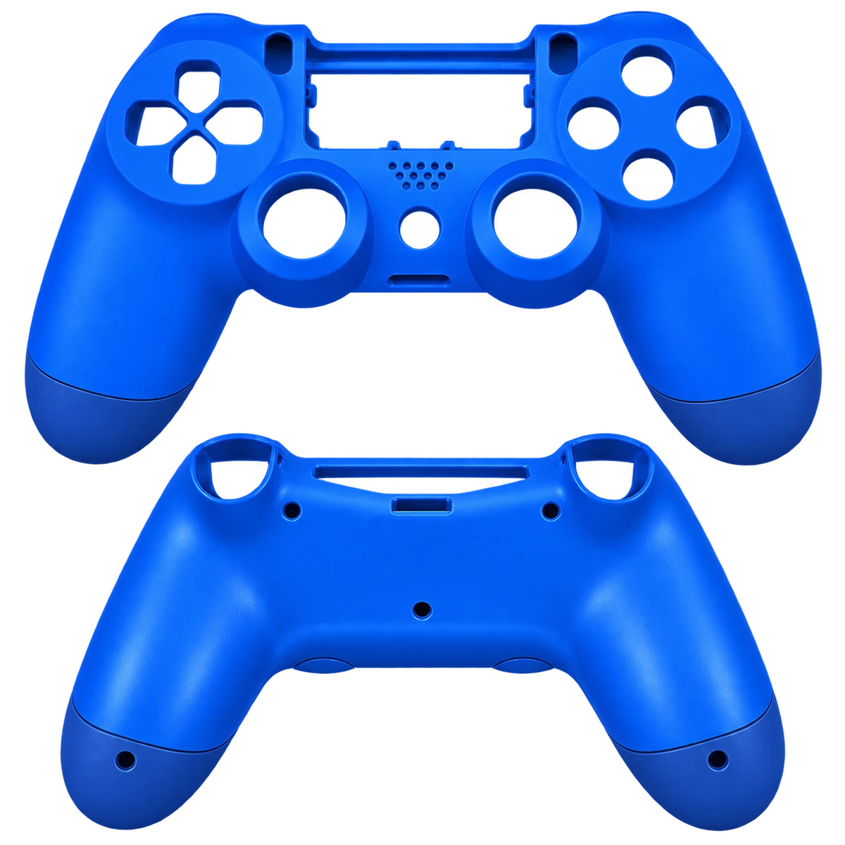 Blue Soft Touch PS4 controller shell