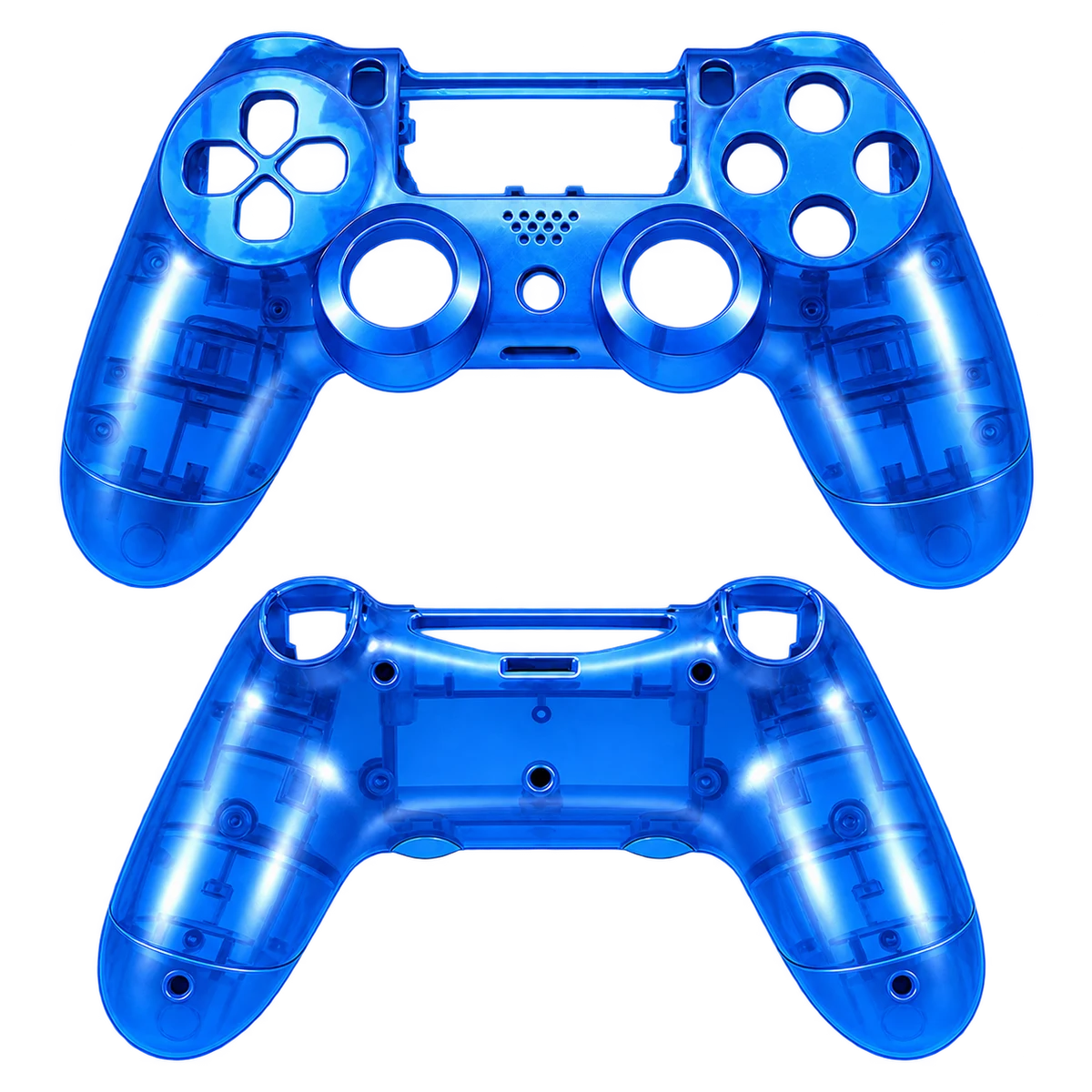 Translucent Blue PS4 controller shell