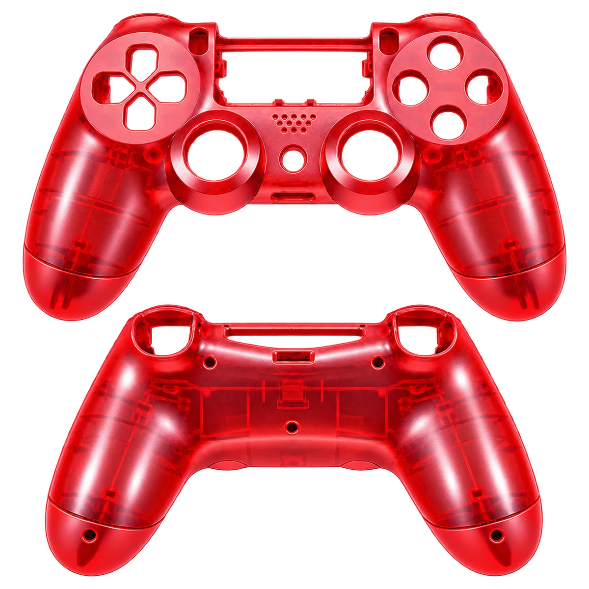 Translucent Red PS4 controller shell